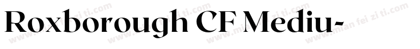 Roxborough CF Mediu字体转换